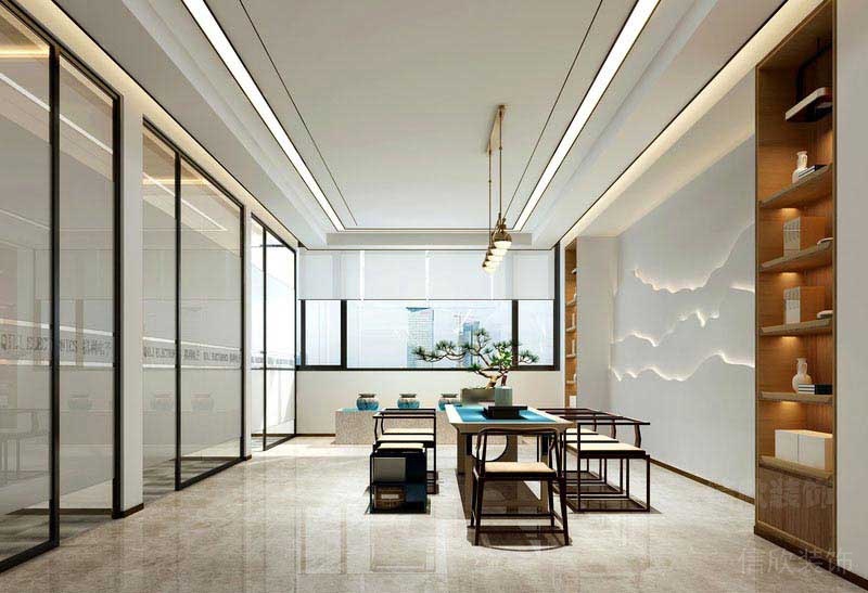 現(xiàn)代中式風(fēng)格辦公室品茶會客區(qū)