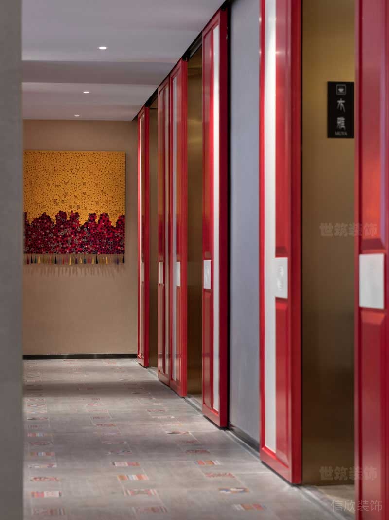 現(xiàn)代中式風(fēng)格餐飲空間包房過道