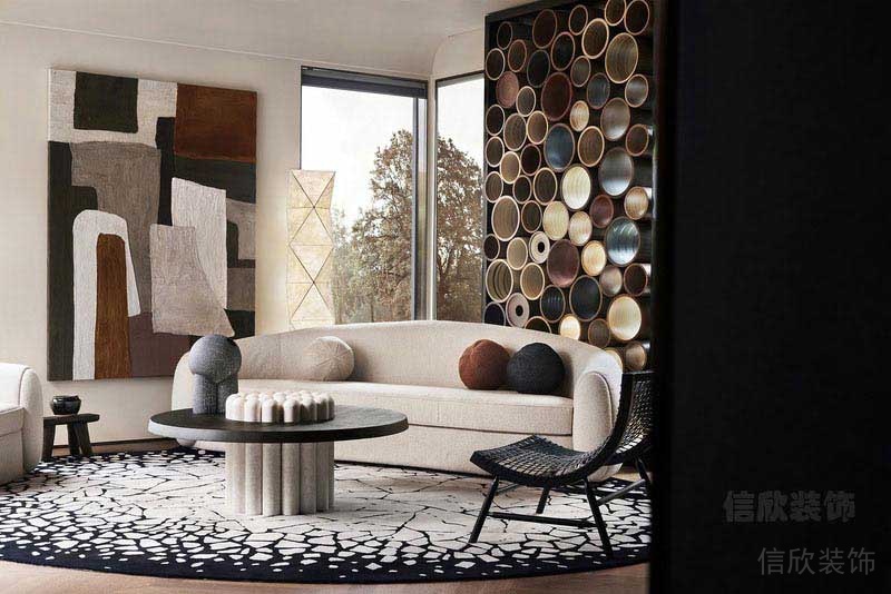 新房后現(xiàn)代風(fēng)沙發(fā)背景墻效果圖