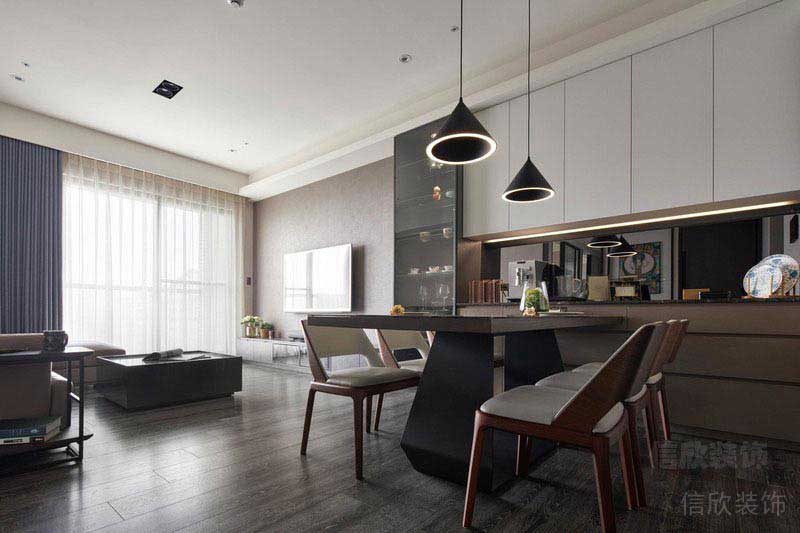 新居現(xiàn)代簡約風(fēng)客餐廳效果圖 (3)