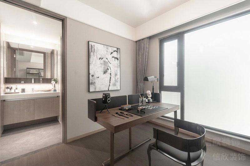 新居現(xiàn)代簡(jiǎn)約風(fēng)書桌效果圖