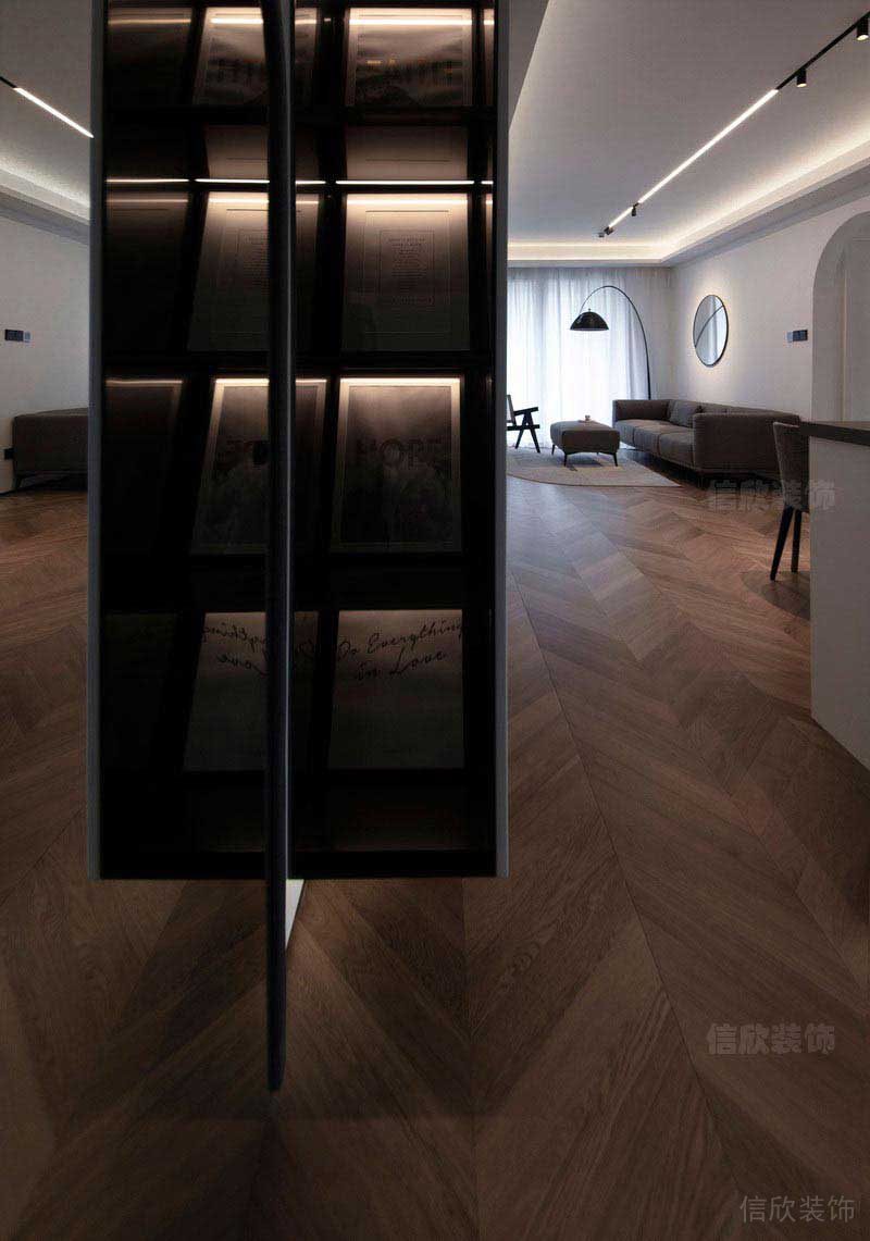 新居現(xiàn)代簡(jiǎn)約風(fēng)藝術(shù)隔墻效果圖