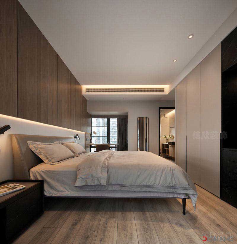 新居現(xiàn)代簡(jiǎn)約風(fēng)主臥效果圖(5)