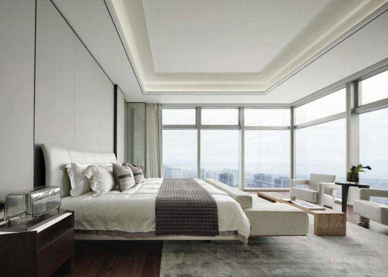 新居現(xiàn)代簡約風(fēng)主臥效果圖(1)