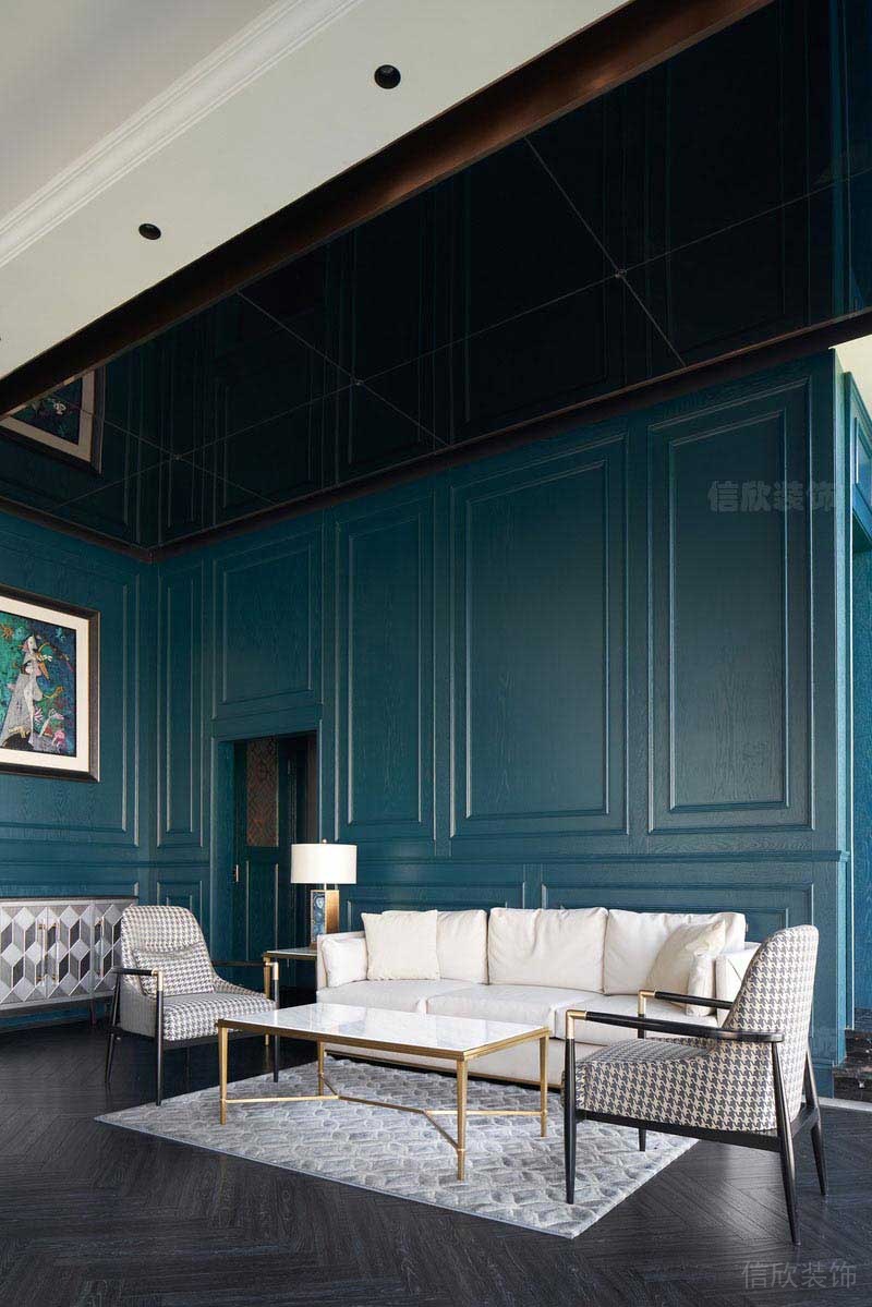 新居現(xiàn)代美式風(fēng)沙發(fā)背景墻效果圖