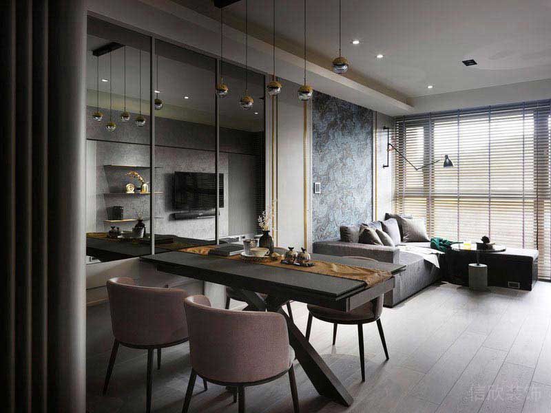 新居現(xiàn)代輕奢風(fēng)客餐廳效果圖 (3)