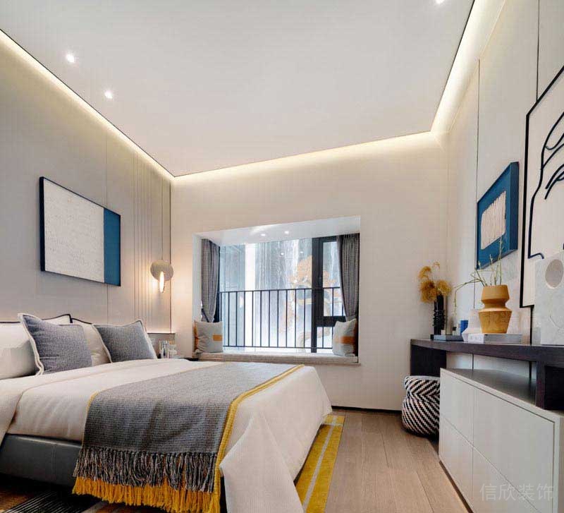 新居現(xiàn)代輕奢風(fēng)客臥效果圖