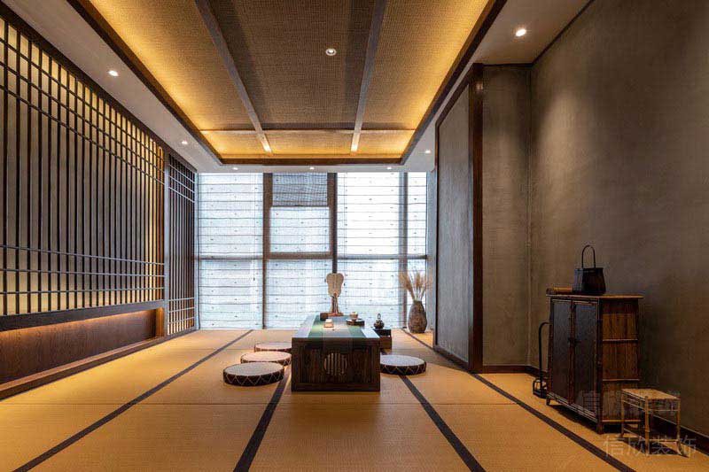 新居新中式風(fēng)茶室效果圖