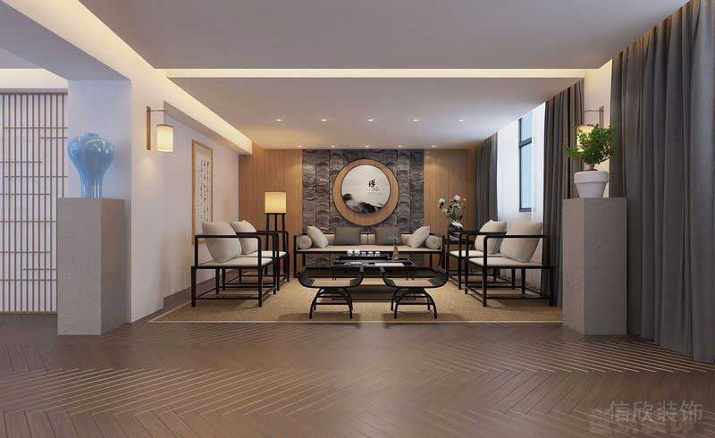 新中式辦公室會(huì)客室中式家具組合