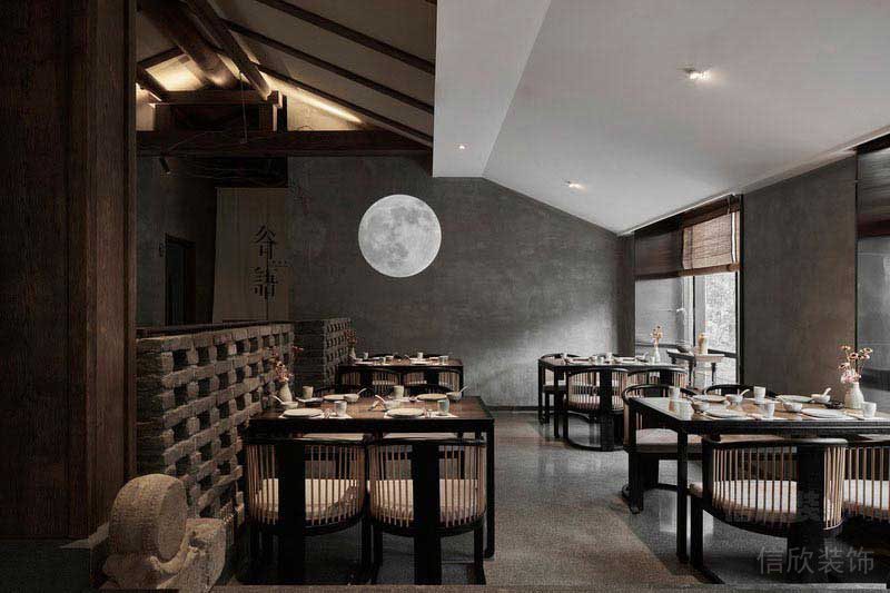 新中式餐廳公共區(qū)雅座