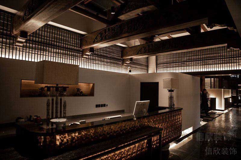 新中式餐廳前廳服務(wù)臺