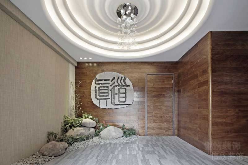 新中式餐飲空間入口藝術(shù)景觀