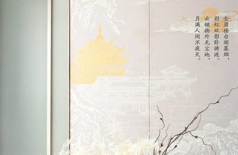 新中式風(fēng)格辦公室公共區(qū)壁畫(huà)