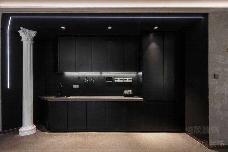 意式極簡辦公室茶水休閑區(qū)