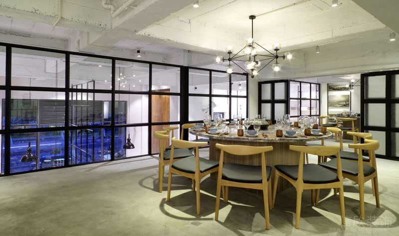 中式風(fēng)格餐廳夾層包間用餐區(qū)
