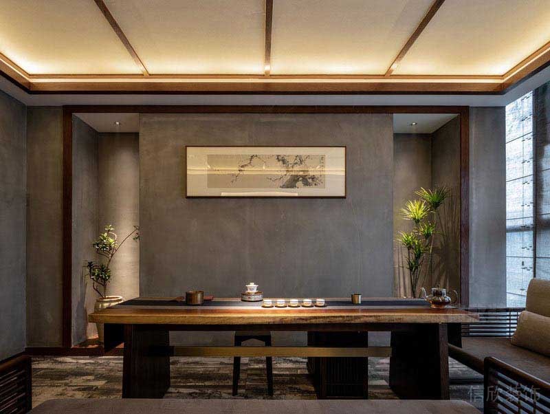 中式極簡風(fēng)家居品茶室