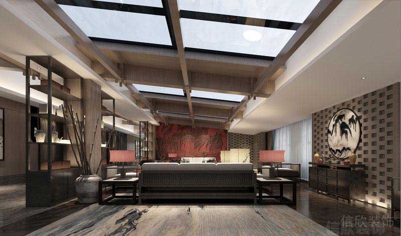 中式簡(jiǎn)約風(fēng)辦公室商務(wù)會(huì)客區(qū)