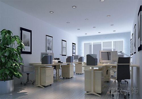 現(xiàn)代簡約風辦公室設計效果圖木質收納柜