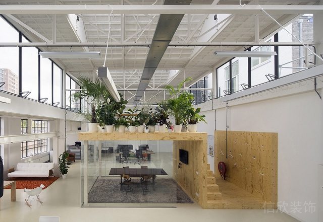 創(chuàng)意造型攀巖區(qū)辦公室工業(yè)風(fēng)裝修效果圖