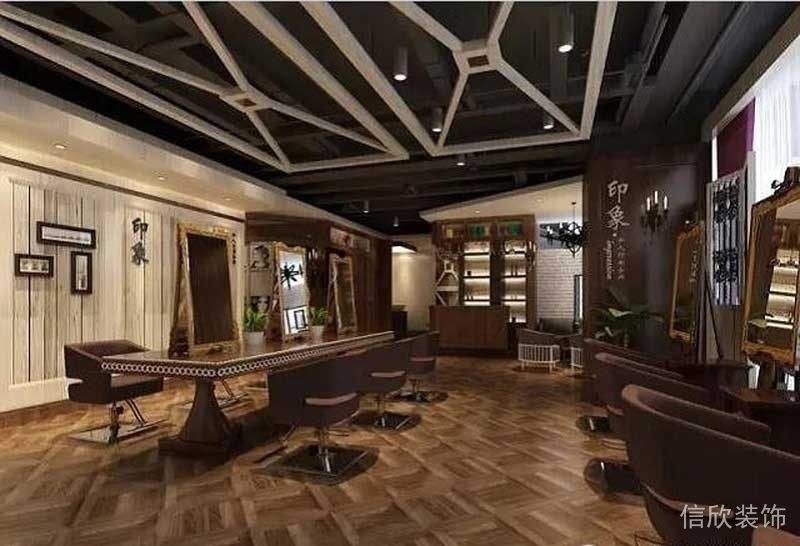 復古木質(zhì)天花鏤空設(shè)計印象館裝修設(shè)計影像館