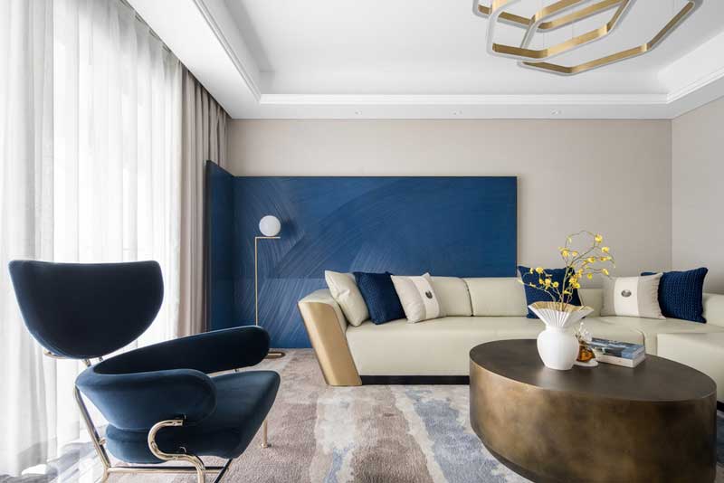 深圳羅湖萬(wàn)科三居室輕奢風(fēng)格樣板房設(shè)計(jì)案例客廳 深圳羅湖萬(wàn)科三居室輕奢風(fēng)格樣板房設(shè)計(jì)案例客廳