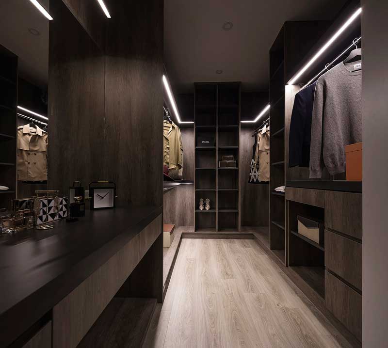 深圳羅湖輕奢風(fēng)格家庭新房裝修設(shè)計(jì)工程衣帽間 深圳羅湖輕奢風(fēng)格家庭新房裝修設(shè)計(jì)工程衣帽間