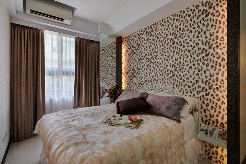 深圳龍華區(qū)大浪現(xiàn)代輕奢風家庭三居室裝修圖主臥