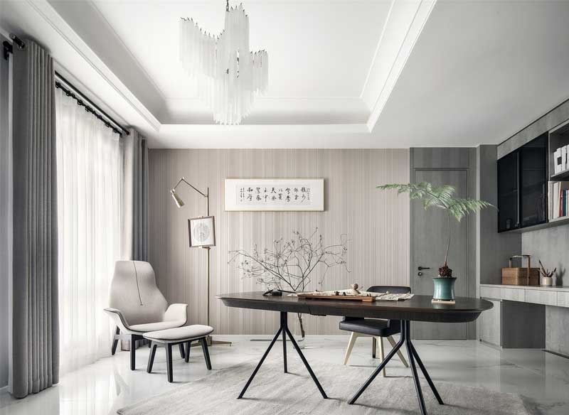 深圳南山區(qū)西麗簡約風(fēng)格別墅裝修書房