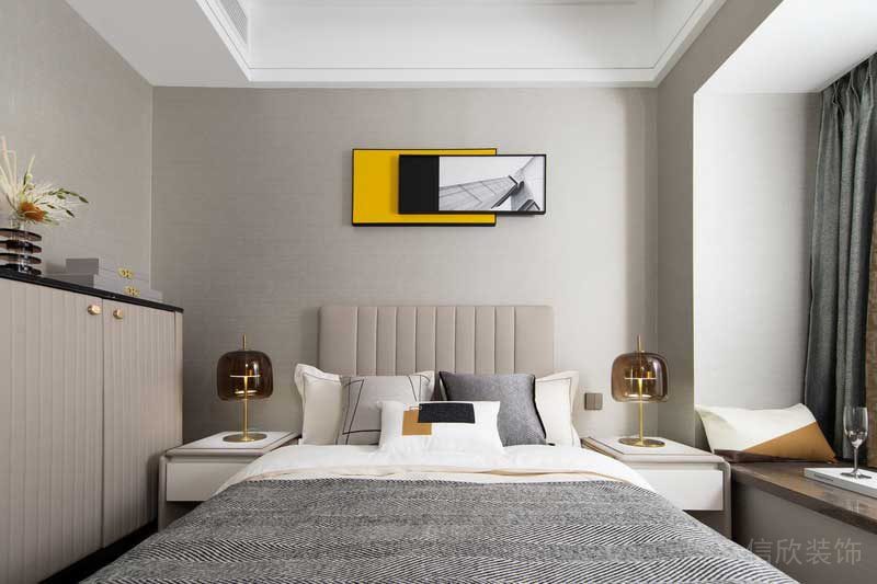 深圳龍崗坂田萬(wàn)科第五園輕奢風(fēng)大戶型樣板間設(shè)計(jì)次臥 深圳龍崗坂田萬(wàn)科第五園輕奢風(fēng)大戶型樣板間設(shè)計(jì)次臥