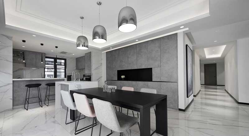 深圳龍崗區(qū)極簡風格大戶型家裝裝修設計圖餐廳 深圳龍崗區(qū)極簡風格大戶型家裝裝修設計圖餐廳