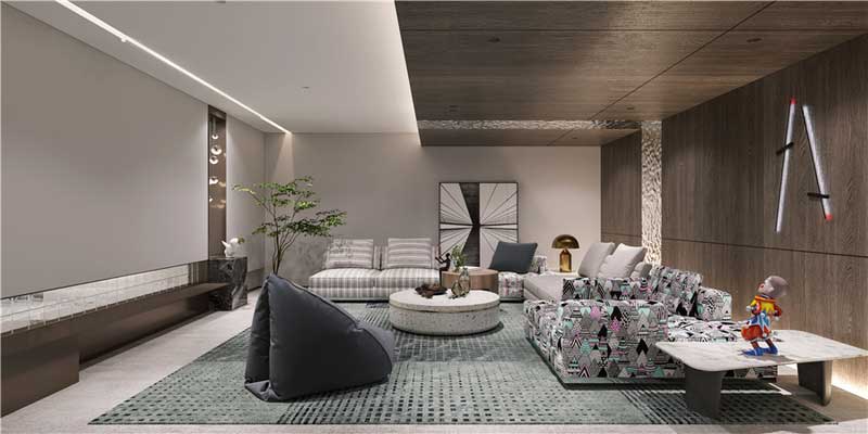 深圳福田區(qū)輕奢新中式住宅裝修施工實景圖影音室 深圳福田區(qū)輕奢新中式住宅裝修施工實景圖影音室