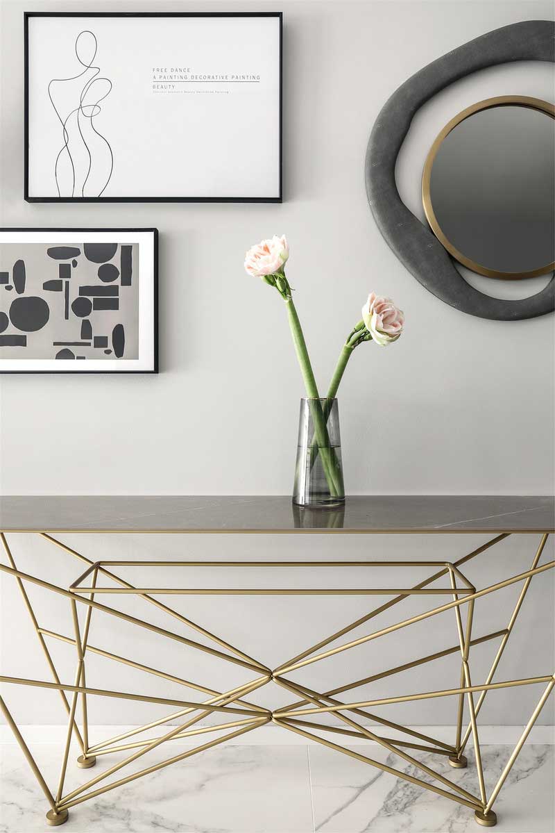 深圳南山區(qū)西麗簡約風(fēng)格別墅裝修二層玄關(guān)端景臺