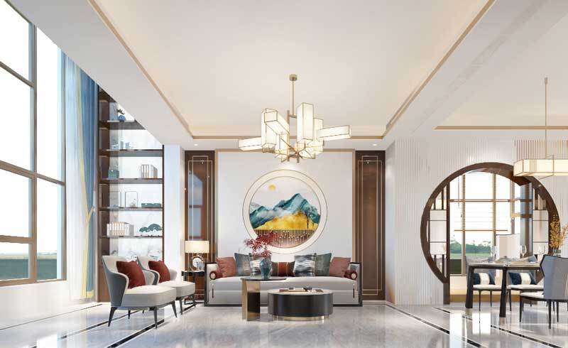 深圳南山區(qū)新中式家庭新房裝修工程施工方案客廳 深圳南山區(qū)新中式家庭新房裝修工程施工方案客廳