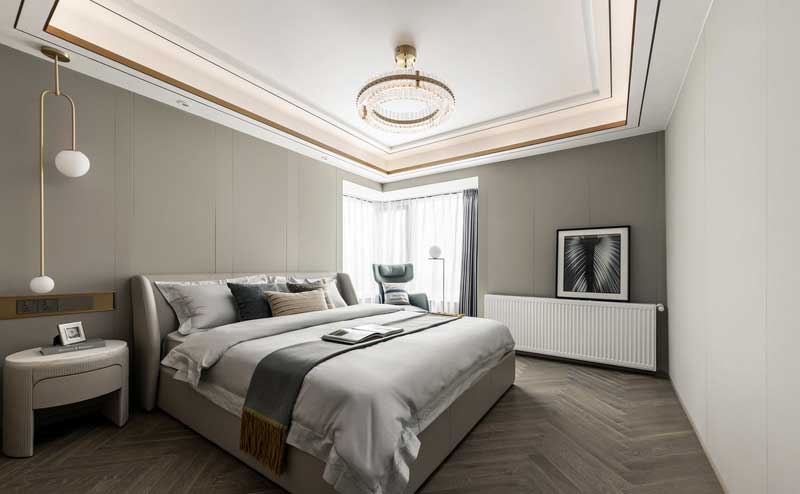 門深圳鹽田現(xiàn)代簡(jiǎn)約家居住宅裝修設(shè)計(jì)主臥