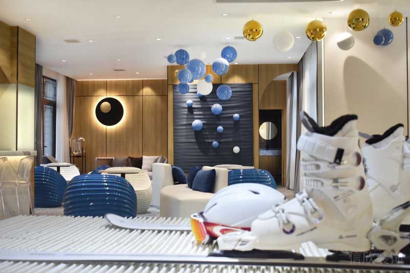 深圳鹽田區(qū)現(xiàn)代中式風(fēng)格辦公室裝修設(shè)計空間感觀