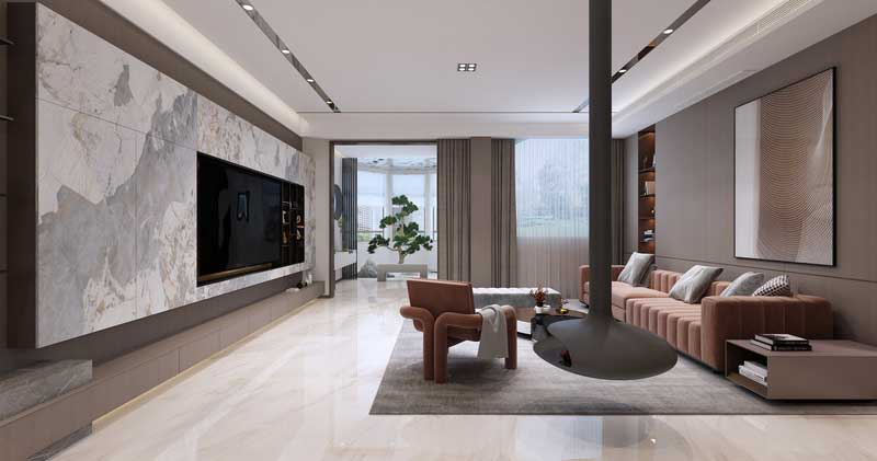 南山區(qū)現代混搭家裝裝修客廳