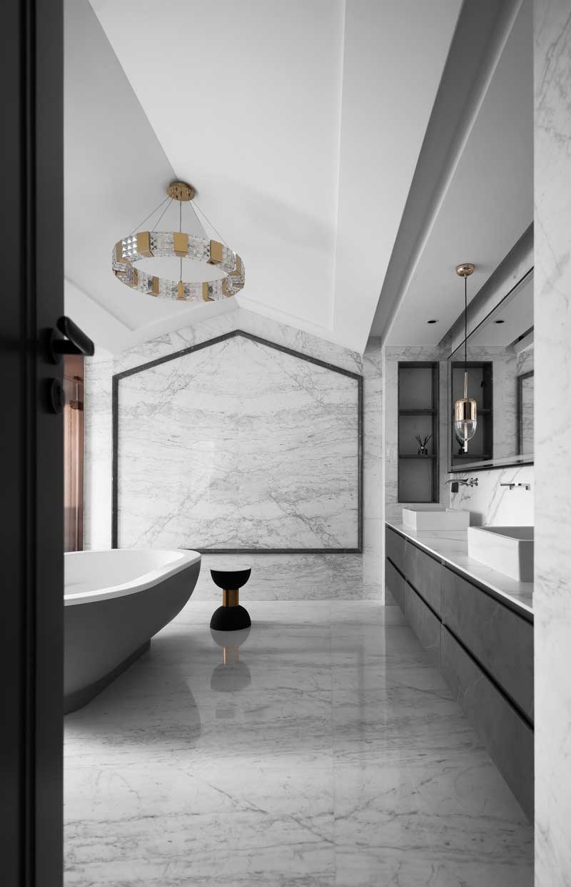 深圳南山白石洲美式輕奢風(fēng)二手房翻新改造裝修衛(wèi)生間