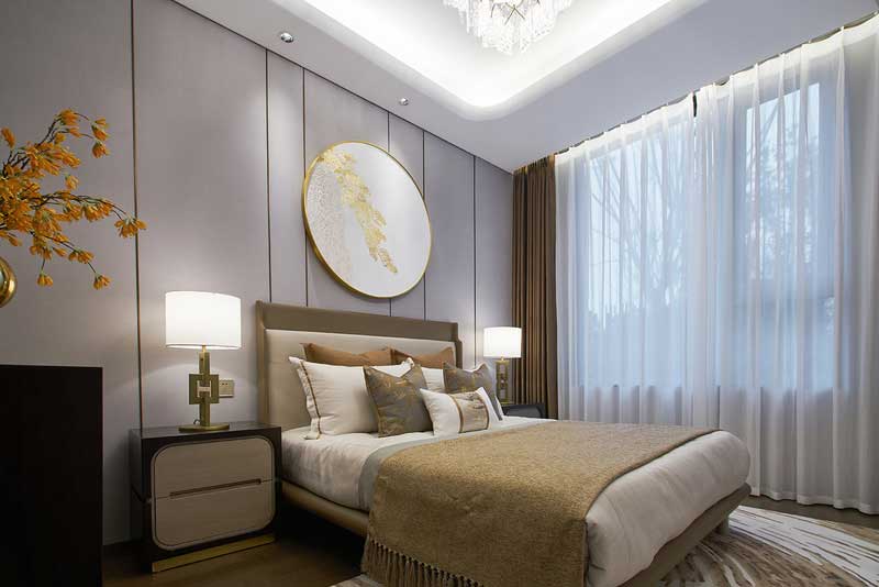 深圳寶安區(qū)西鄉(xiāng)新中式新房設(shè)計(jì)裝修案例主臥 深圳寶安區(qū)西鄉(xiāng)新中式新房設(shè)計(jì)裝修案例主臥