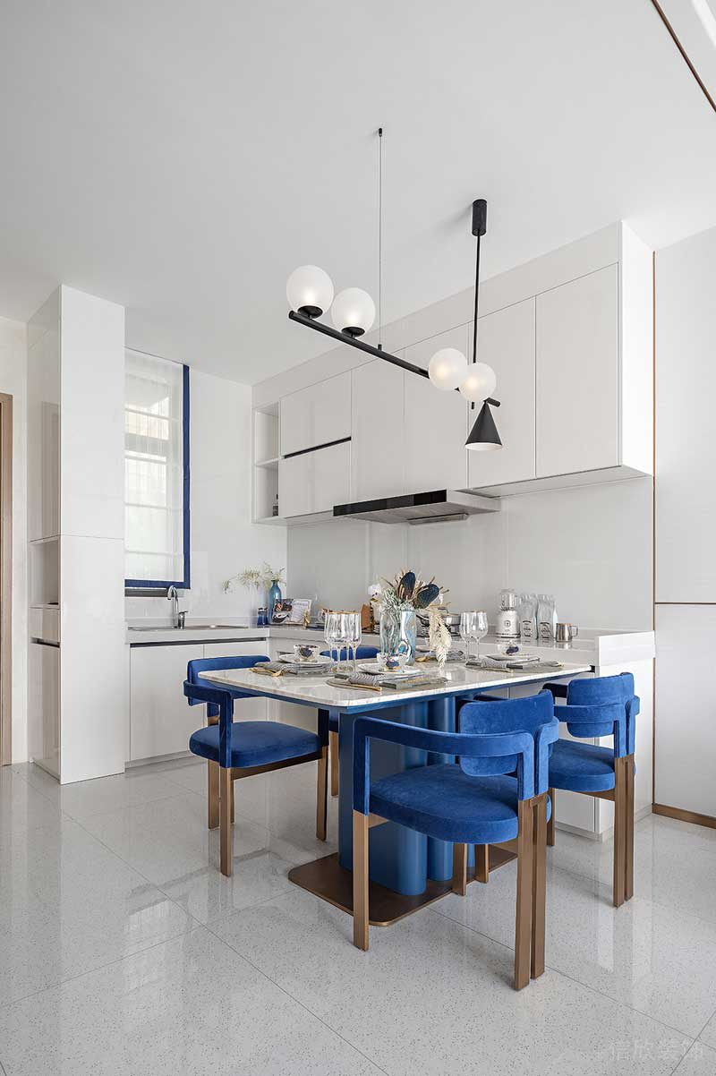 鹽田區(qū)錯層別墅裝修設(shè)計-地中海餐廳