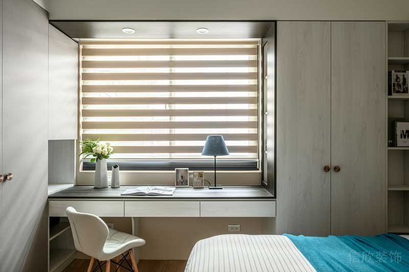 深圳鹽田區(qū)沙頭角北歐風(fēng)格舊房翻新改造裝修主臥書臺 深圳鹽田區(qū)沙頭角北歐風(fēng)格舊房翻新改造裝修主臥書臺