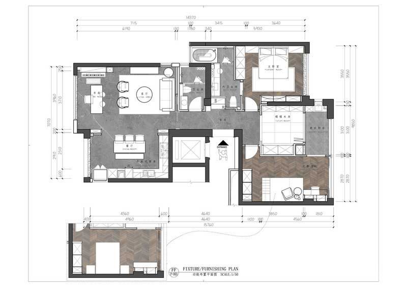 深圳羅湖區(qū)黑白色簡(jiǎn)約風(fēng)格家居裝修圖平面布置圖 深圳羅湖區(qū)黑白色簡(jiǎn)約風(fēng)格家居裝修圖平面布置圖