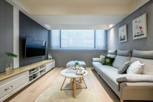 原木風沙發(fā)過道休息區(qū)觀影區(qū)效果圖