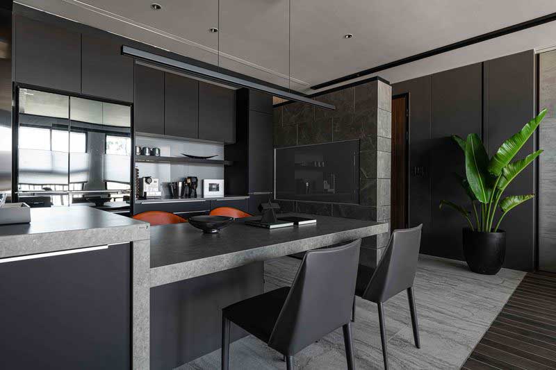 深圳福田區(qū)簡約美式家庭新房裝修設(shè)計(jì)案例開放式餐廚 深圳福田區(qū)簡約美式家庭新房裝修設(shè)計(jì)案例開放式餐廚