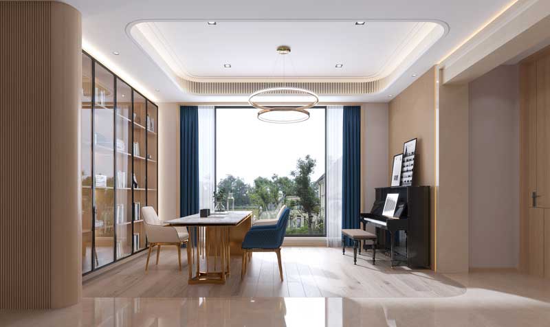 深圳南山區(qū)前海輕奢風(fēng)格新房三居室裝修書房