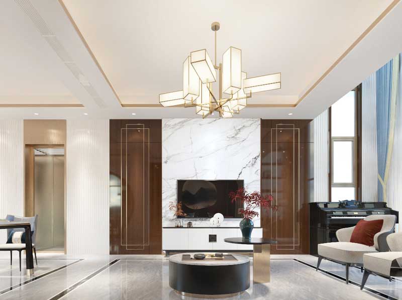 深圳南山區(qū)新中式家庭新房裝修工程施工方案電視背景墻 深圳南山區(qū)新中式家庭新房裝修工程施工方案電視背景墻