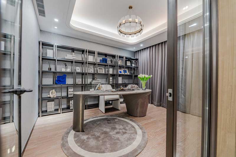 深圳龍崗中心城現(xiàn)代輕奢風(fēng)格家裝新房三居室裝修書房