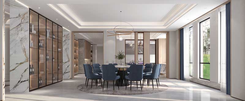 深圳南山區(qū)西麗輕奢新中式舊房三居室裝修餐廳 深圳南山區(qū)西麗輕奢新中式舊房三居室裝修餐廳