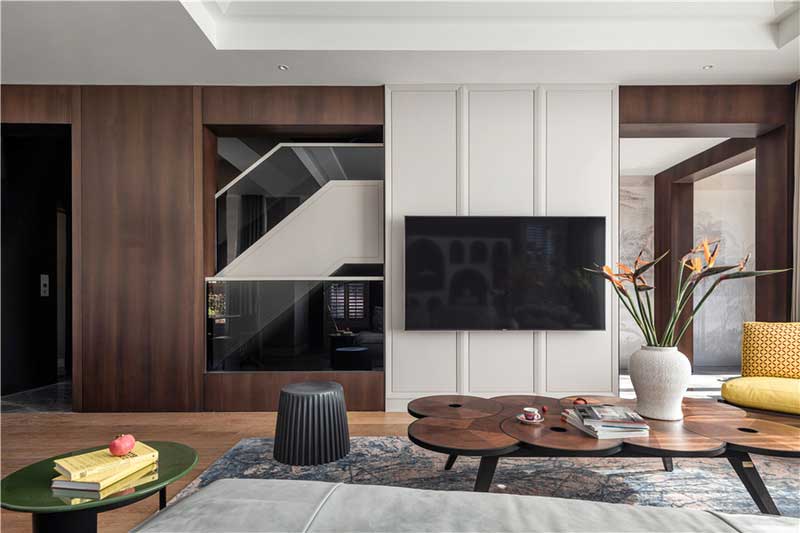 深圳寶安新中式田園風(fēng)別墅裝修地下起居室 深圳寶安新中式田園風(fēng)別墅裝修地下起居室