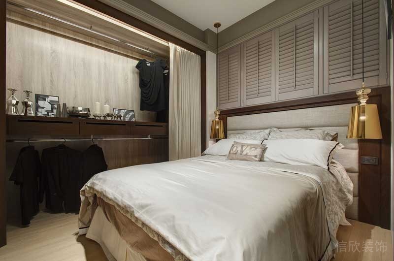 深圳福田區(qū)景田輕奢風(fēng)小戶型裝修設(shè)計臥室床品