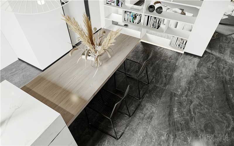 鹽田區(qū)極簡風(fēng)格辦公室裝修設(shè)計(jì)吧臺休閑閱覽區(qū)